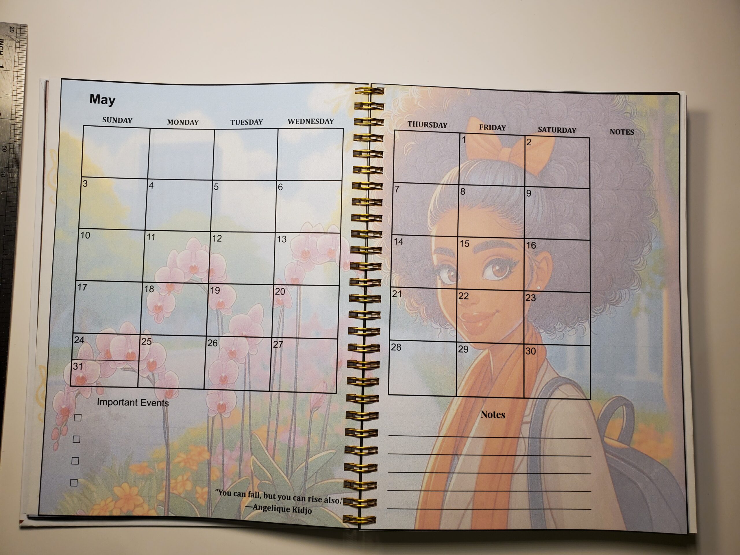 Small Double Wired Planner - Customized