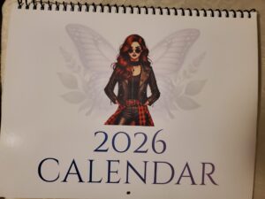 Wall Calendar with a woman and a butterfly on the front cover